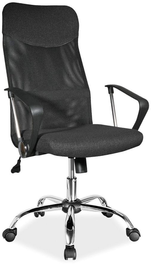 CASARREDO Kancelárska stolička Q-025 čierna látka